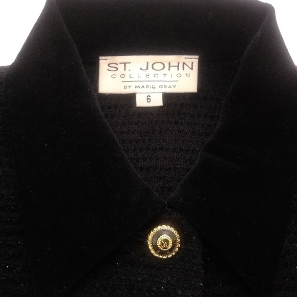 St John Collection vintage iconic signature buttons collared lady cardigan - Picture 2 of 7